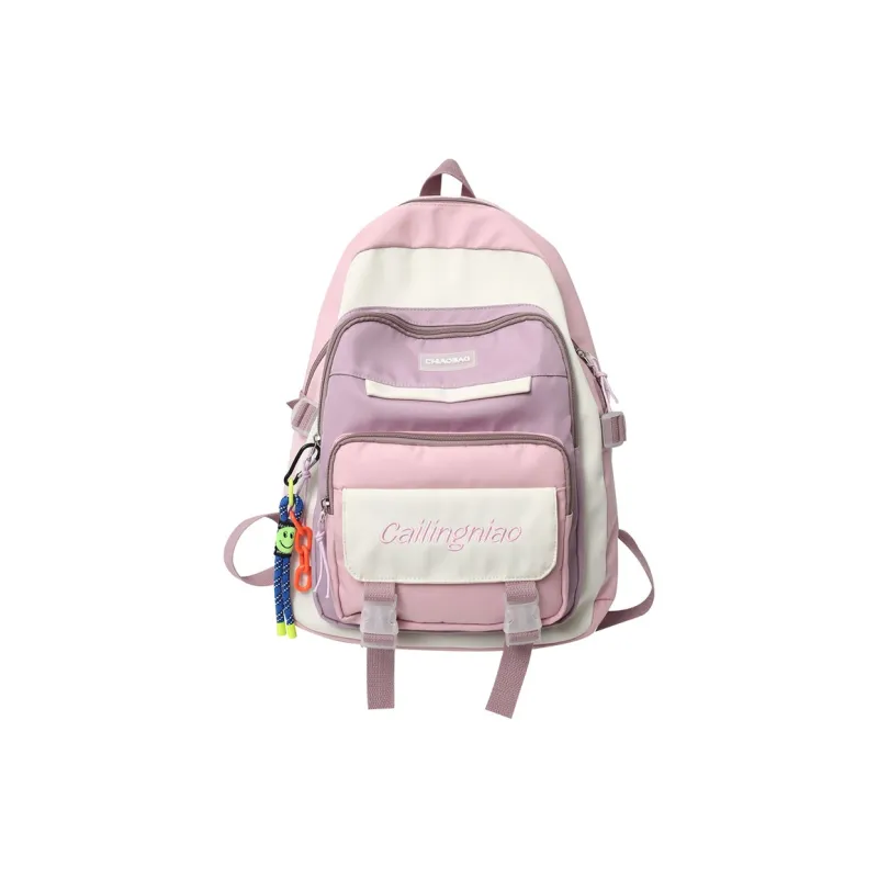 Venerable Brahma Nylon Backpack Women's Black/Purple/Green/Blue/Pink-0