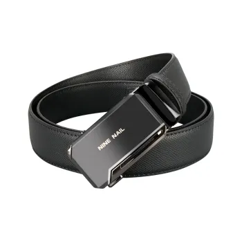 NINE NAIL 9-Section Stud Classic Minimalist Style Youth Casual Cow Leather Leather Belts Men's Width: 3.5cm
