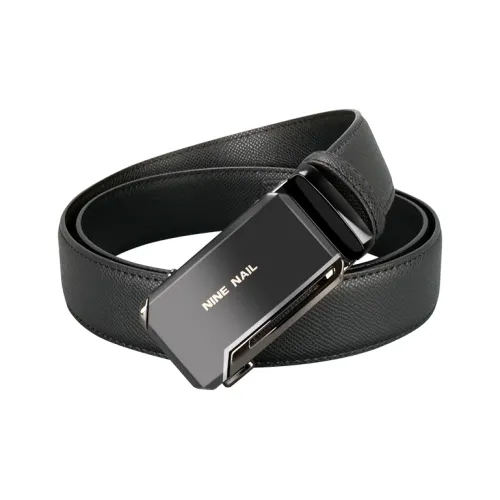 NINE NAIL 9 Section Stud Classic Minimalist Style Youth Casual Cow Leather Leather Belts Men's Width  3.5cm