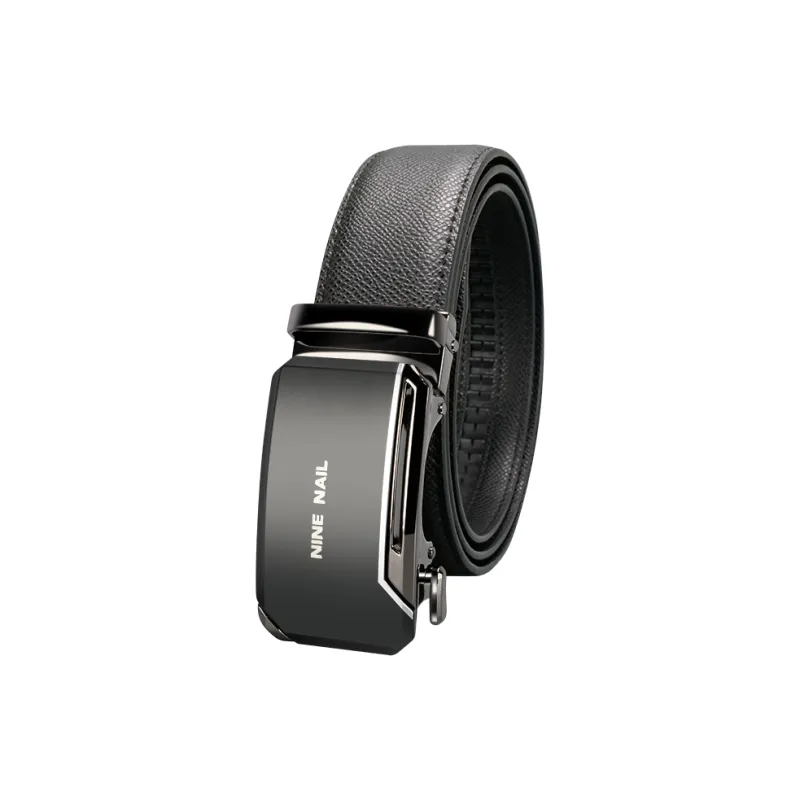 NINE NAIL 9 Section Stud Classic Minimalist Style Youth Casual Cow Leather Leather Belts Men's Width  3.5cm-1