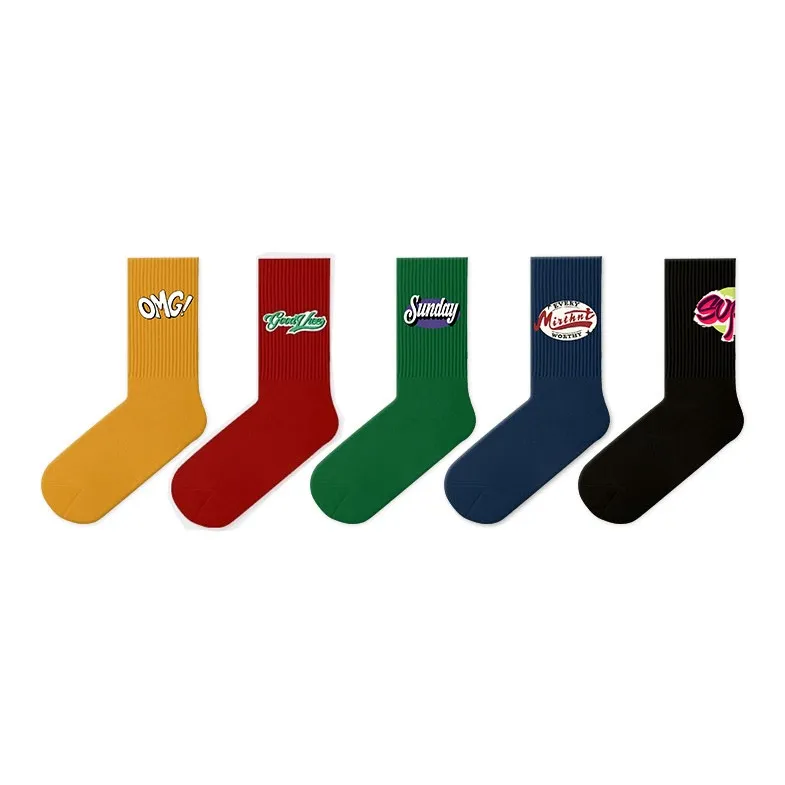 Duanmei Basketball Socks Spring And Autumn Unisex 5 Pack-22
