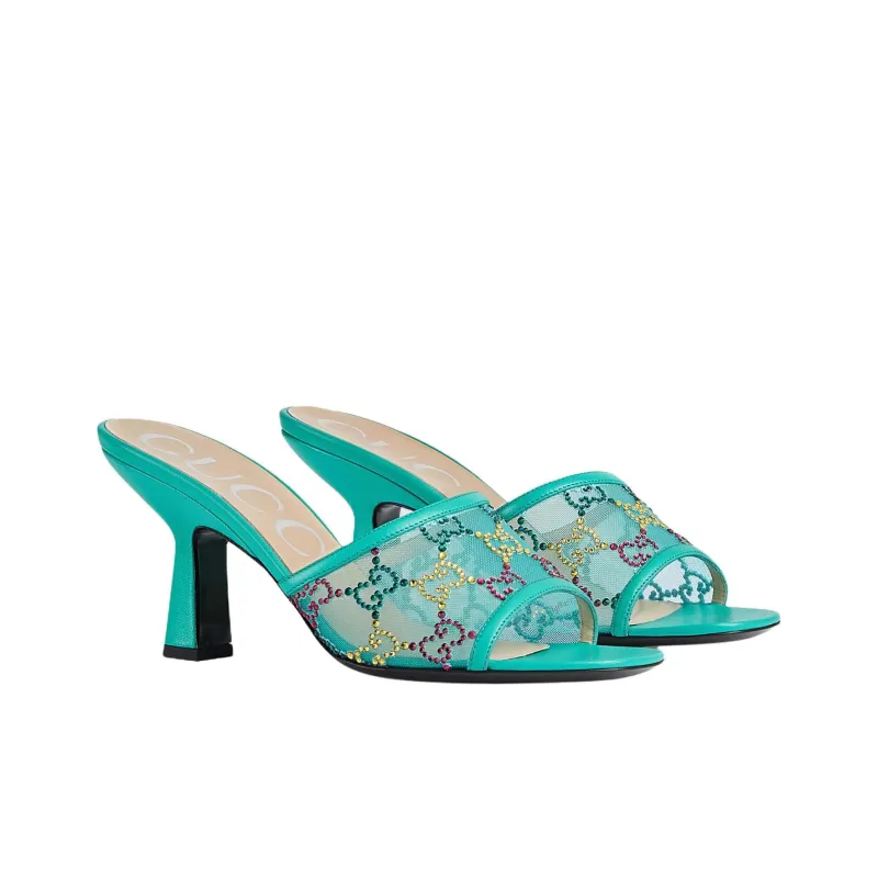 GUCCI Slide Slippers Women's Green-2