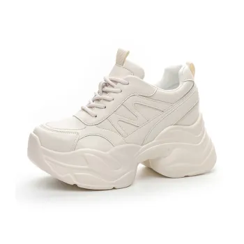 NRDROFFICIAL Cushioned Anti-Slip Wear-Resistant Breathable Moisture-Wicking Lightweight Low-Top Chunky Sneakers Women's