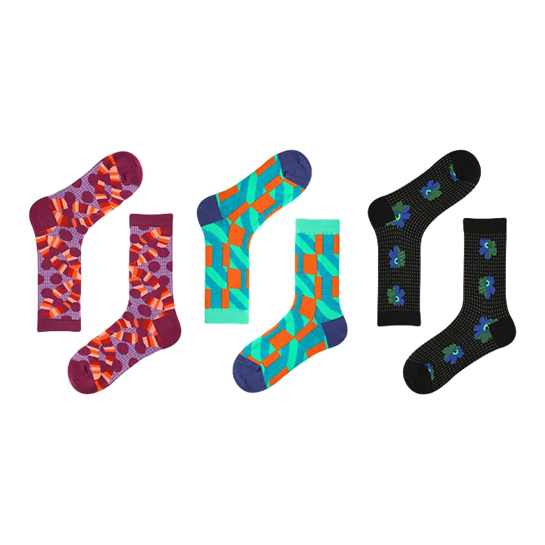 Vine Color Mid Calf Socks Women's 3 Pack-5