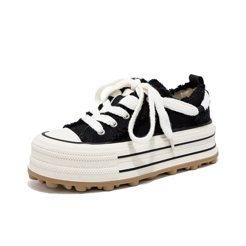 OUBT Slip Resistant, Abrasion Resistant, Breathable, Height Increasing Low Top Canvas Shoes Women's-6