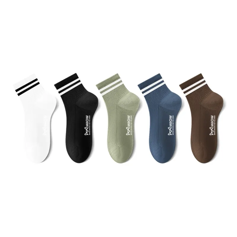 MIIOW Mid Calf Socks Men's 5 Pack-0