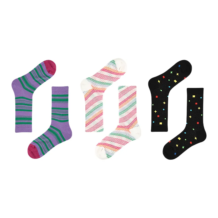 Vine Color Mid Calf Socks Women's 3 Pack-7