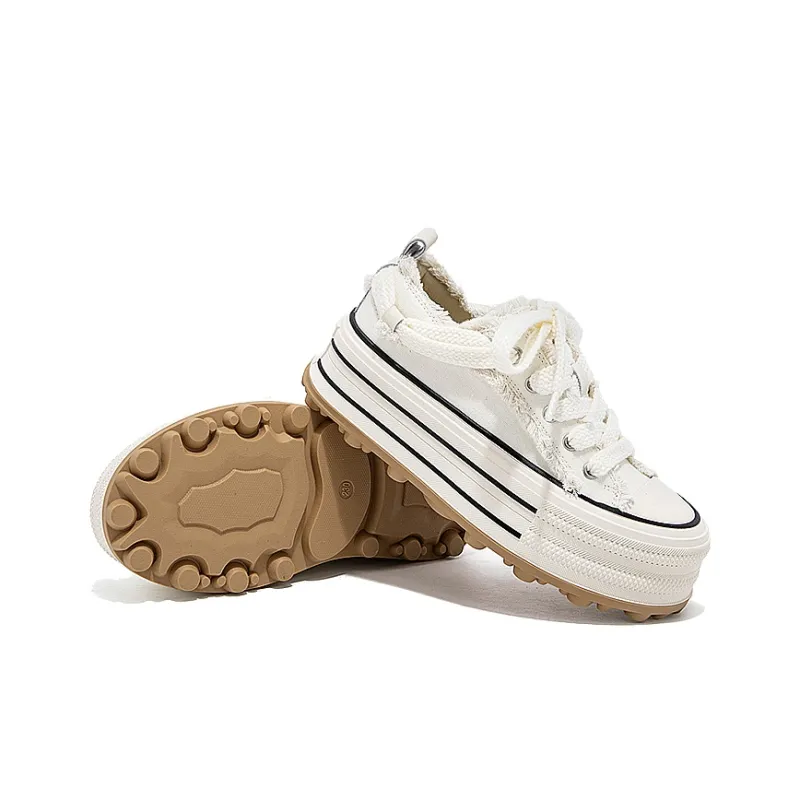 OUBT Slip Resistant, Abrasion Resistant, Breathable, Height Increasing Low Top Canvas Shoes Women's-16