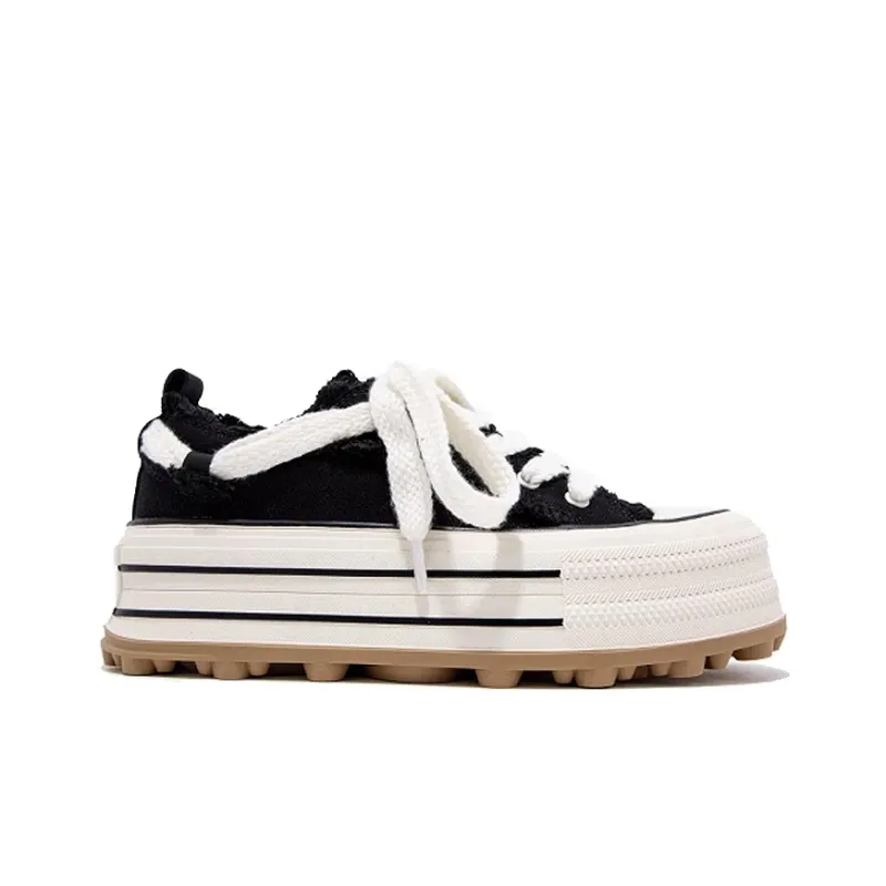 OUBT Slip Resistant, Abrasion Resistant, Breathable, Height Increasing Low Top Canvas Shoes Women's-5