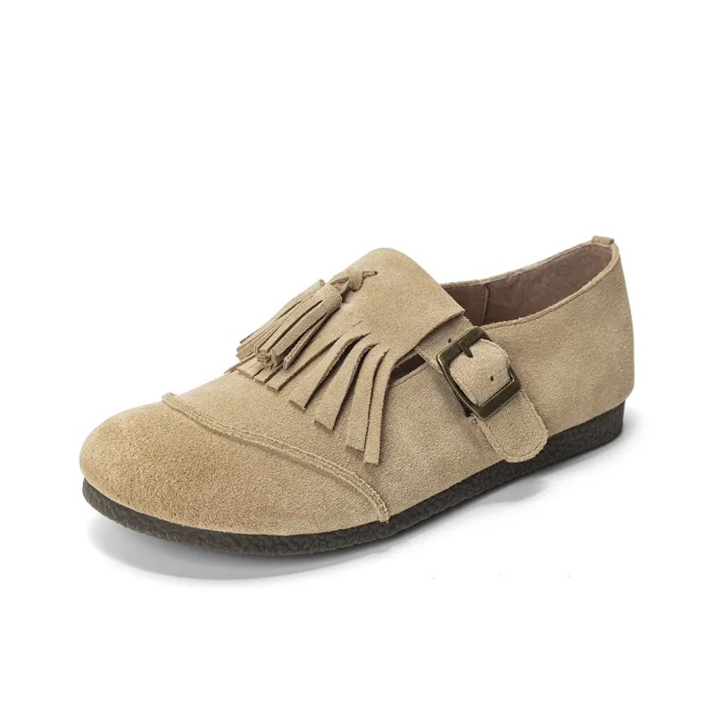 Q.VONTON Loafers Women's Coffee/Apricot-2