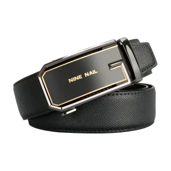 NINE NAIL Nine-Section Stud Classic Youth Cow Leather Leather Belts Men's Width: 3.5cm