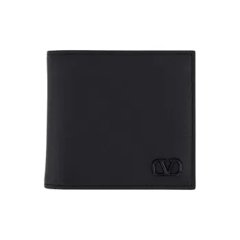 Valentino Leather Wallet Mini Men's Black