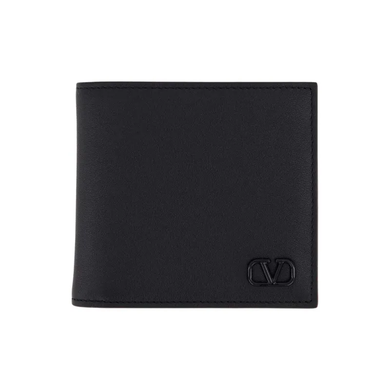 Valentino Leather Wallet Mini Men's Black-0