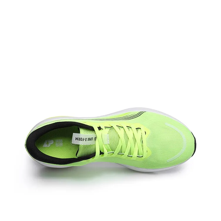 LPMX Cushioning Breathable Lightweight Low-Top Carbon Plate Running Shoes Men's Neon Green-4