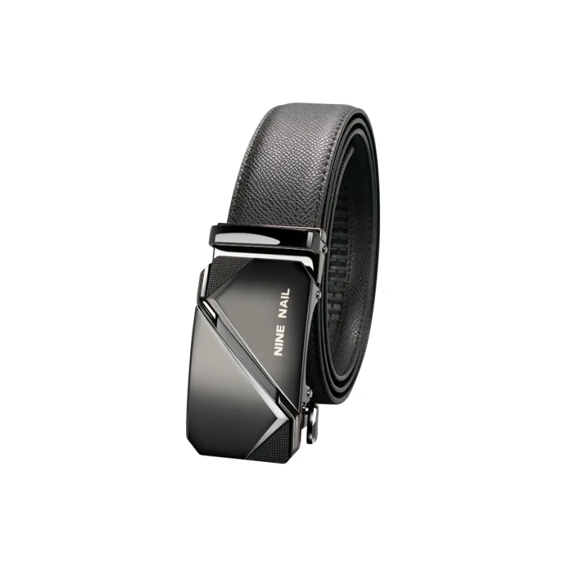 NINE NAIL Nine Section Stud Classic Cow Leather Leather Belts Men's Width  3.5cm-1