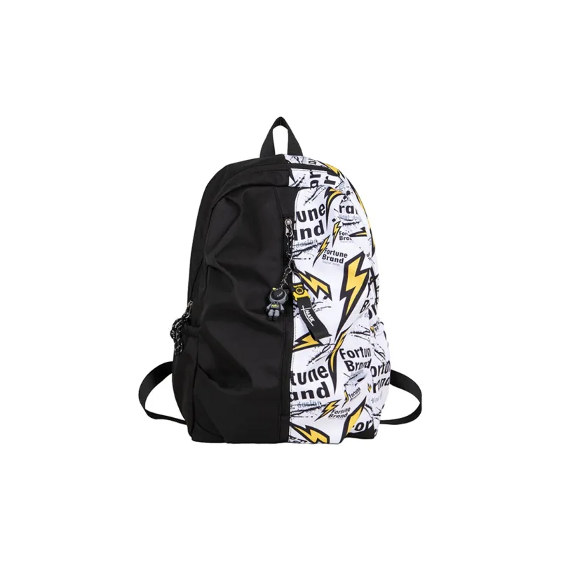 Elsvet Oxford Backpack Unisex White/Black-2
