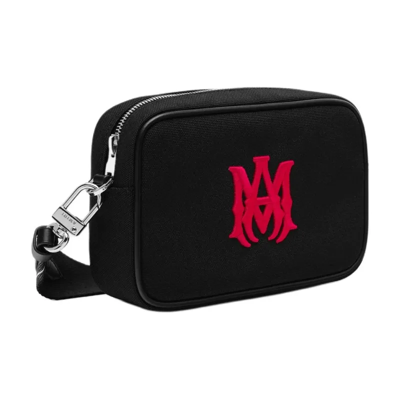 AMIRI Cotton Camera Bag Shoulder Bag Crossbody Bag Men's Black-1