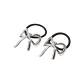 Minimalist Style Metal Bowknot Hair Tie 2 Pcs, Silver