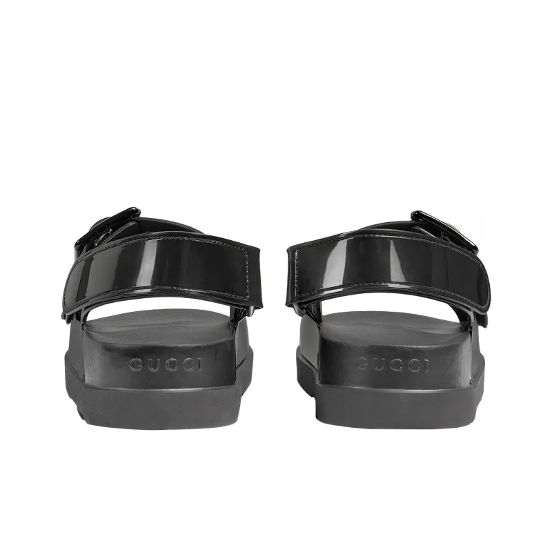 GUCCI Women's Mini Double G Sandal 'Black' Women's-4