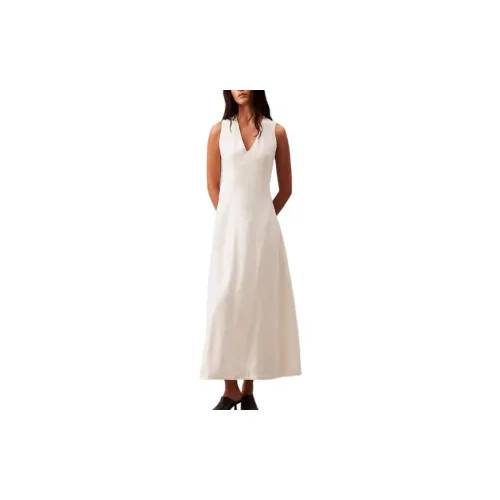 Calvin Klein Sleeveless Dresses Women's Antique White