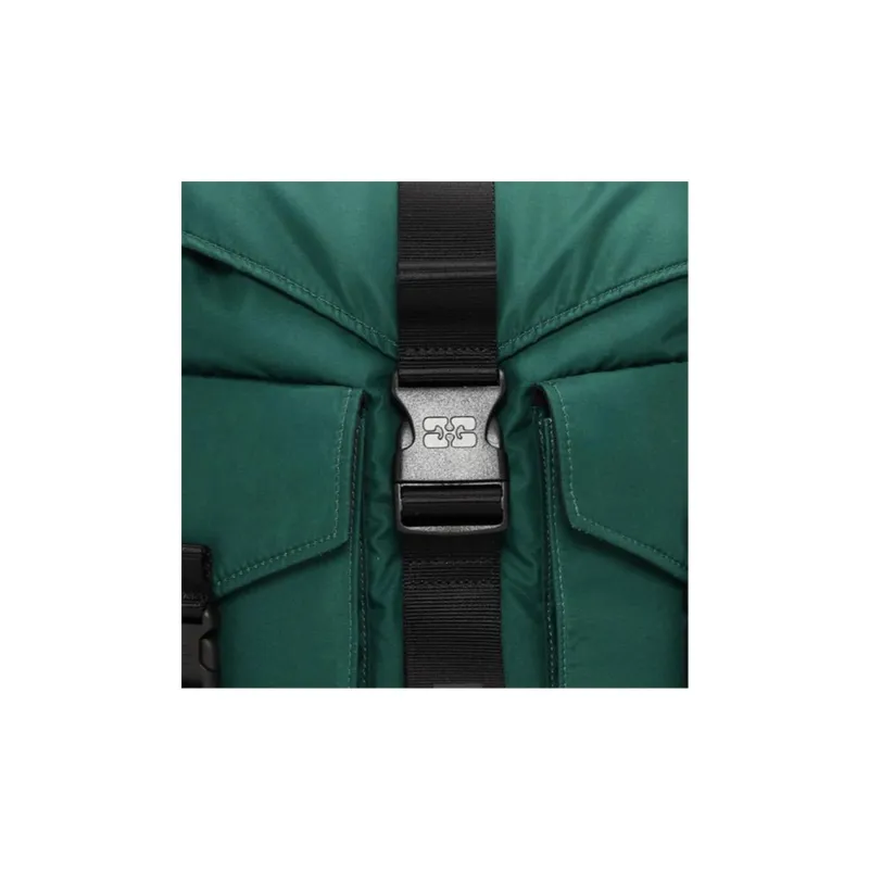 GANNI Recycled Polyester Backpack Unisex Green-2