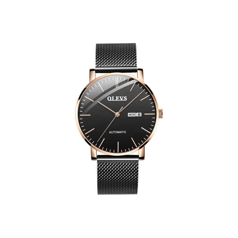 OLEVS Wisdom Series Mechanical Movement Watch Men's Watches Black Dial-0