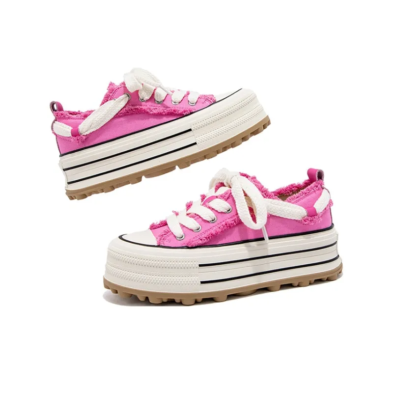 OUBT Slip Resistant, Abrasion Resistant, Breathable, Height Increasing Low Top Canvas Shoes Women's-3