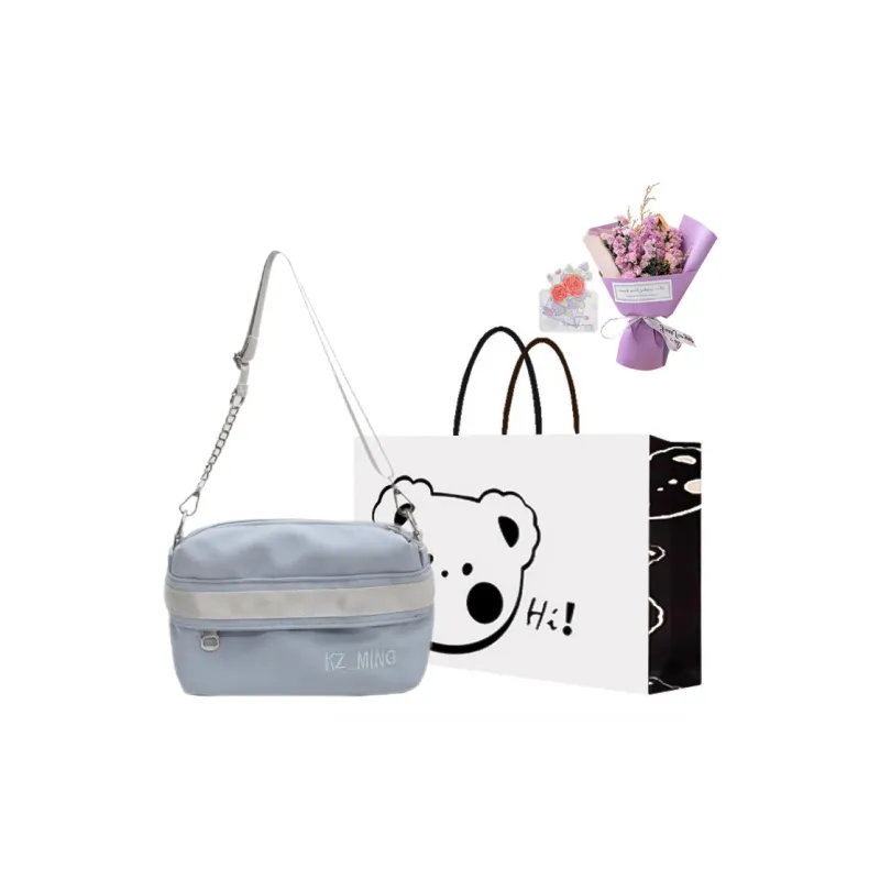 NX DOUGHNUT Fabric Shoulder Bag, Crossbody Bag Regular Women's Black/Light Yellow/Light Blue/Lake Blue/Pink-62