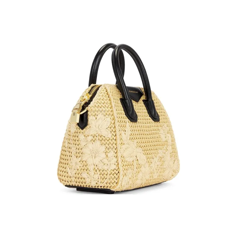GIVENCHY Raffia Shoulder Bag Crossbody Bag Handbag Mini Women's Natural-2