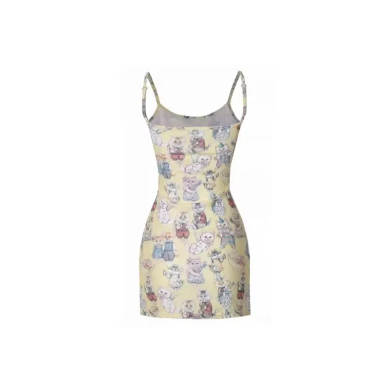 JOSR Slip Dresses Women's Yellow-1