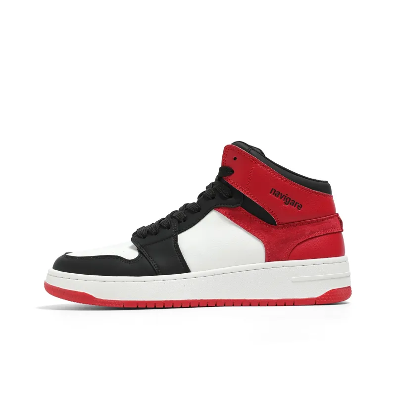 NAVIGARE Cushioning Anti-Slip And Wear-Resistant Balance Rebound Mid-Top Vintage Basketball Shoes Men's-0