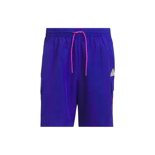 Adidas Sportswear Cargo Shorts Men Semi-Transparent Blue