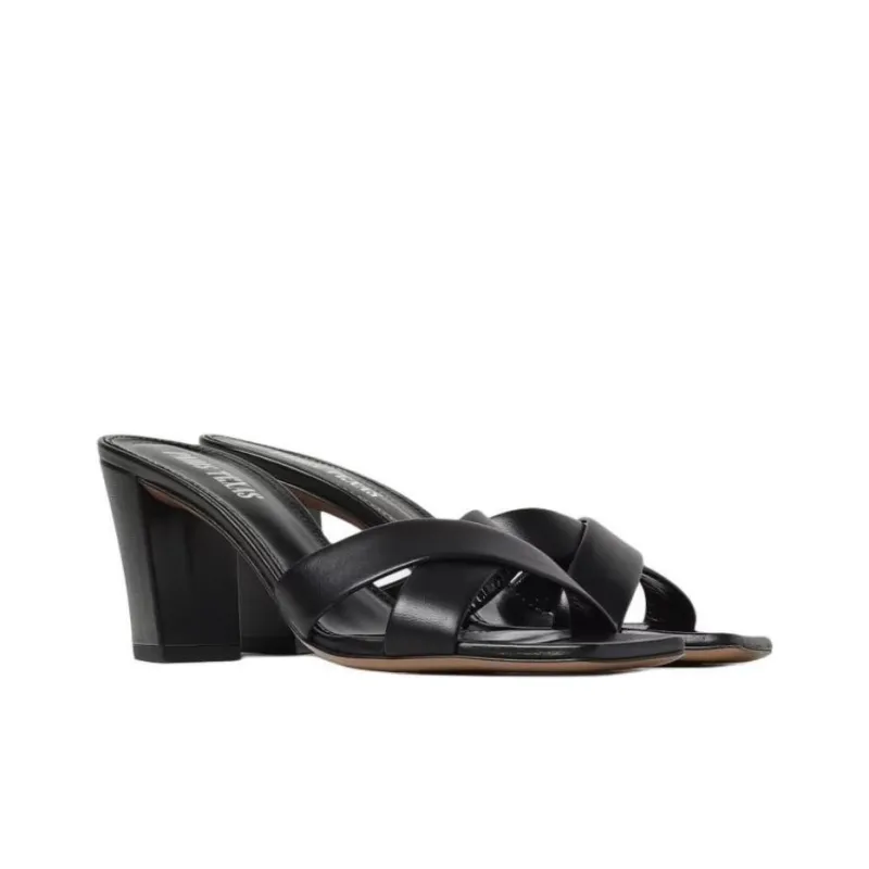 Paris Texas Slide Slippers Women's Black-5