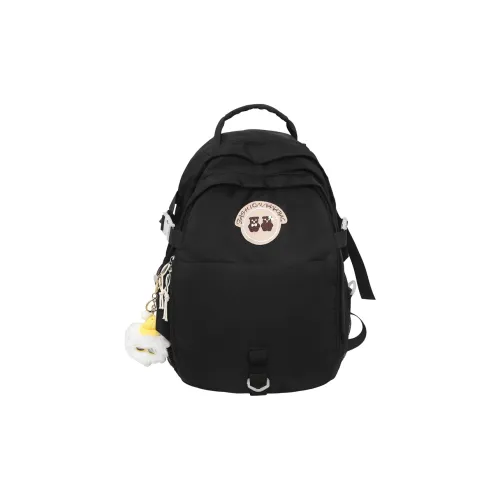 Parker Bear Nylon Elegant Style Multicolor Unisex Black/Pink/White & Blue/White & Khaki/Khaki