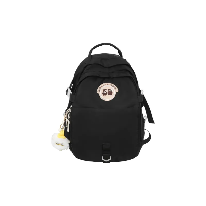 Parker Bear Nylon Elegant Style Multicolor Unisex Black/Pink/White & Blue/White & Khaki/Khaki-0