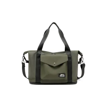 Slazenger Membrana Dermalis Crossbody Bag Large Size Unisex Olive Green