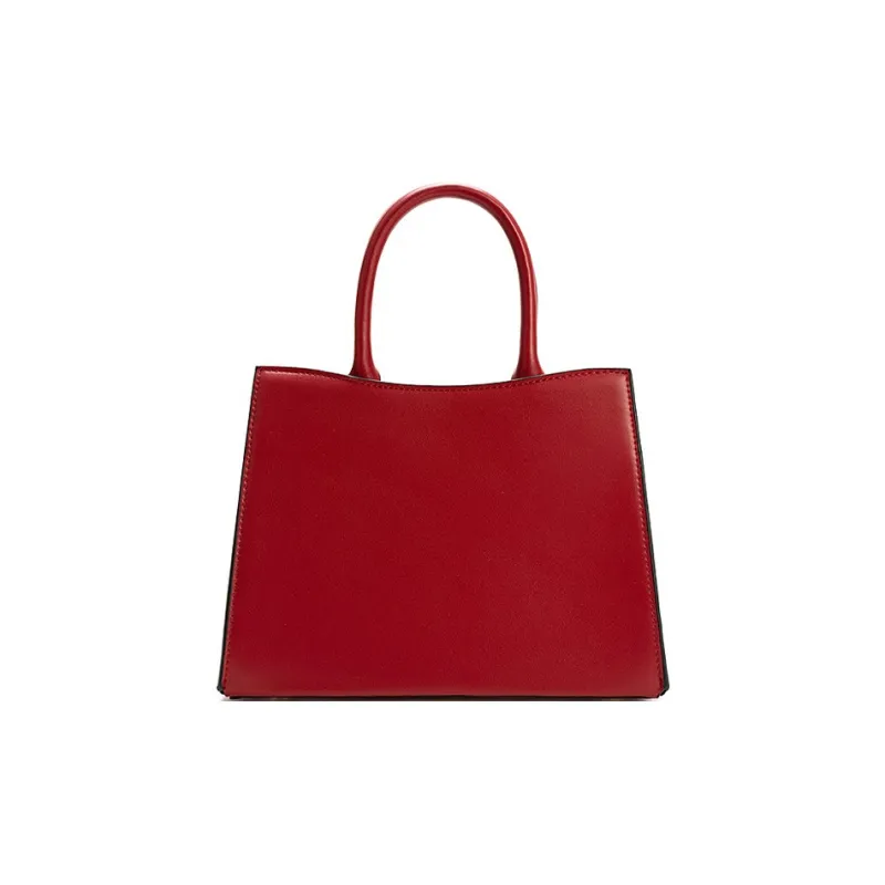 Vigno Synthetic Leather Handbag One Shoulder Crossbody Medium Size Women's Red-3