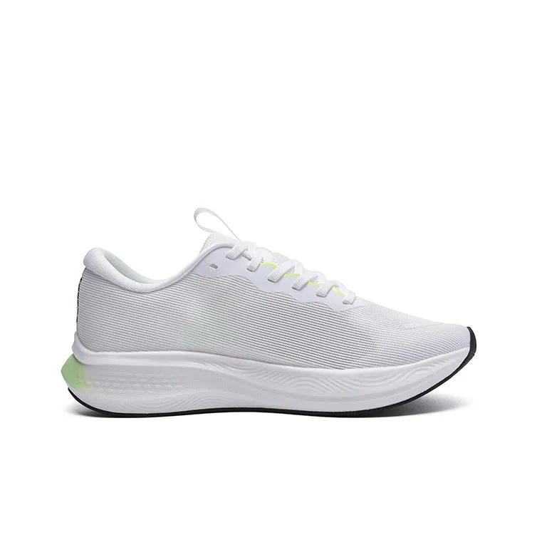 LPMX Cushioning Breathable Low Top Carbon Plate Running Shoes Men's White Magenta-1