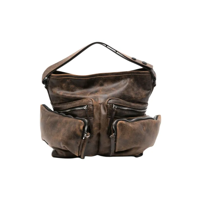 Vic Matie Distressed Shoulder Bag-0