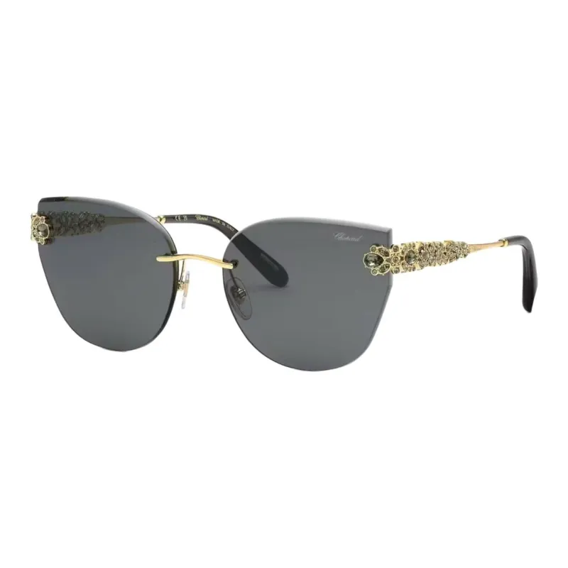 CHOPARD Metal Cat Eye Sunglasses Unisex Gold-0