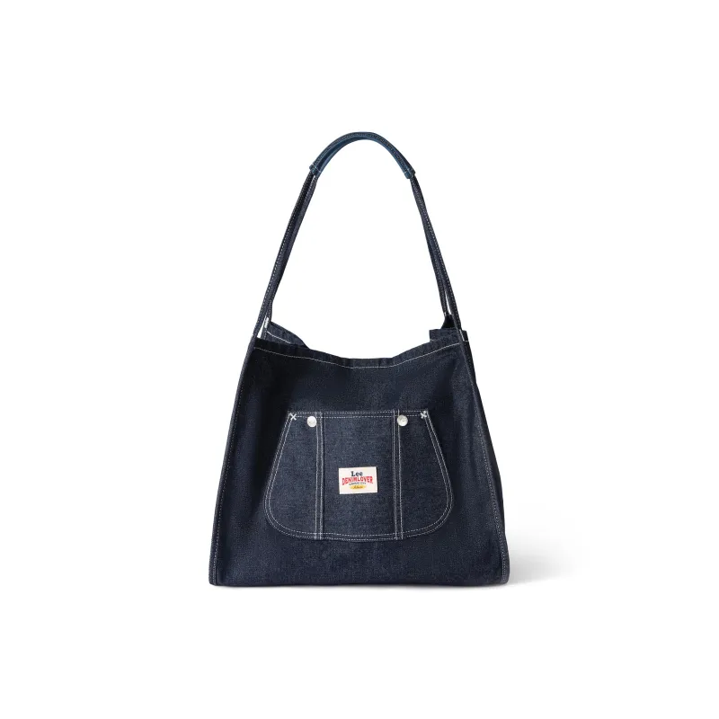 Lee Denim Handbag, Shoulder Bag, Shopping Bag Women's Denim Blue/Ecru-1