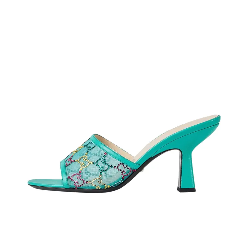 GUCCI Slide Slippers Women's Green-0