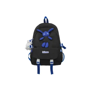 Parker Bear Nylon Backpack Unisex Black/Pink/Blue/White