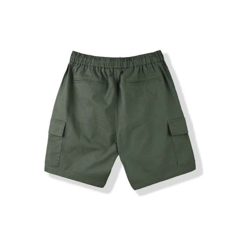 I'm David Cargo Shorts Unisex Army Green-1