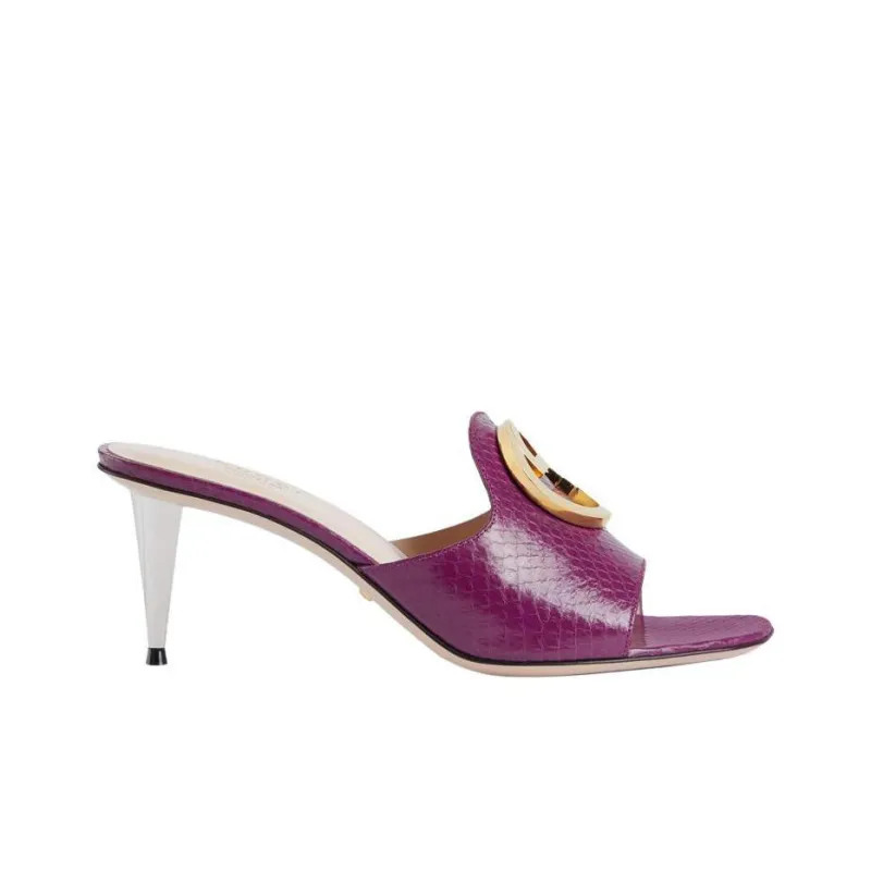 GUCCI Blondie Slide Slippers Women's Purple-1