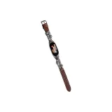 Vintage Single Wrap Bead-Brown Strap