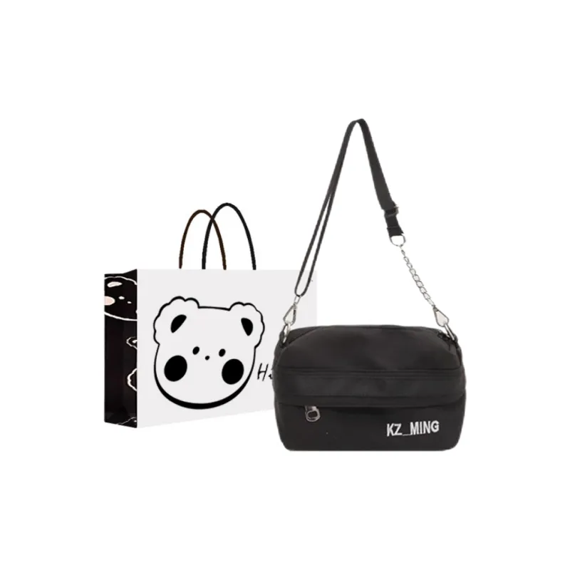 NX DOUGHNUT Fabric Shoulder Bag, Crossbody Bag Regular Women's Black/Light Yellow/Light Blue/Lake Blue/Pink-0