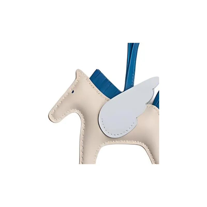 HERMES Calfskin Pendants Unisex Beige-2