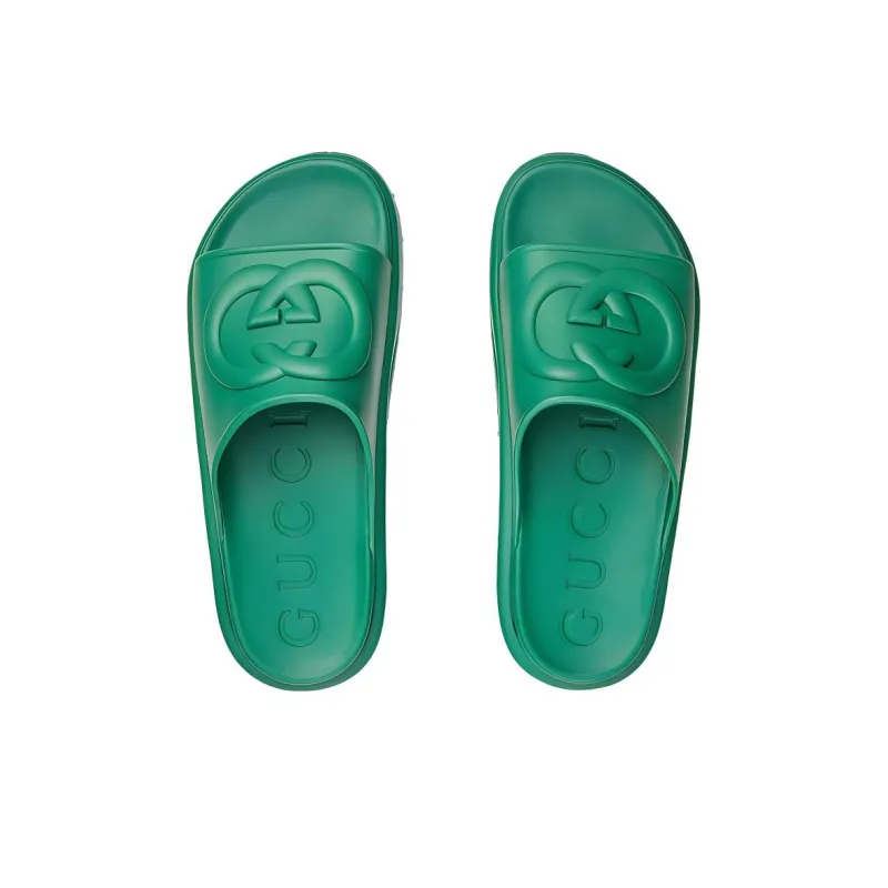 GUCCI Interlocking G Slide Green-3