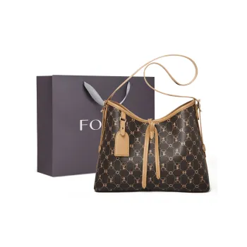 FOXER Synthetic Leather Shoulder Bag Women's Coffee/Apricot